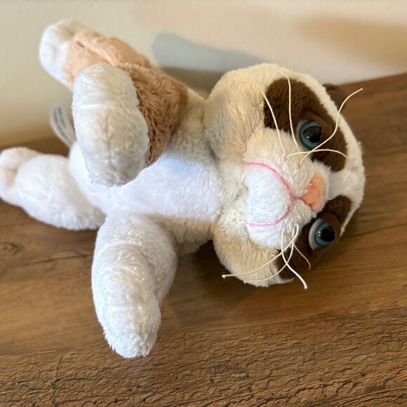 GANZ Grumpy Cat Beanie Stuffed Animal Plush Toy Brown & White Fur Good Used Cond - Picture 11 of 11